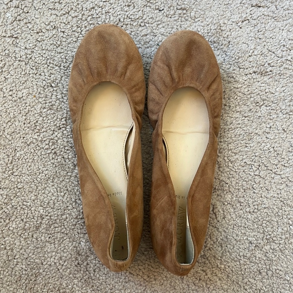 Jcrew Suede Ballet Flats